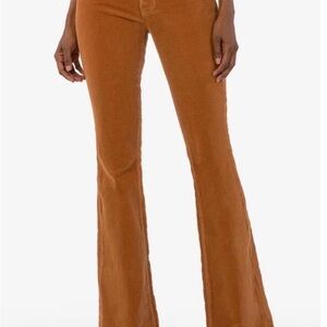 Kut from the Kloth Ana High Rise Fab Ab Flare Pants - Brown
